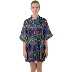 Colorful-23 1 Quarter Sleeve Kimono Robe