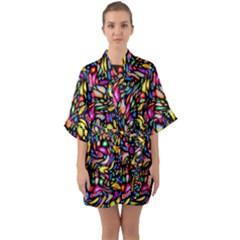 Artwork By Patrick-colorful-24 Quarter Sleeve Kimono Robe by ArtworkByPatrick