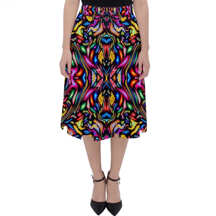  ARTWORK BY PATRICK-COLORFUL-24.1 Folding Skater Skirt