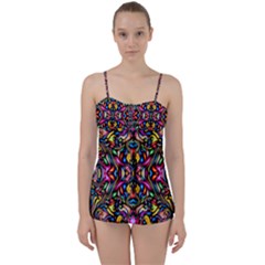  Artwork By Patrick-colorful-24 1 Babydoll Tankini Set by ArtworkByPatrick