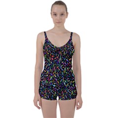 Colorful-25 Tie Front Two Piece Tankini by ArtworkByPatrick