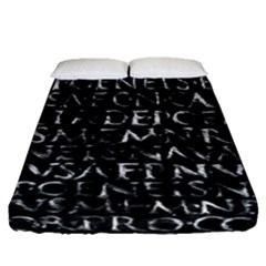 Antique Roman Typographic Pattern Fitted Sheet (queen Size) by dflcprints