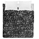 Antique Roman Typographic Pattern Duvet Cover Double Side (Queen Size) View1