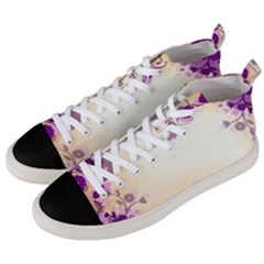 Background Floral Background Men s Mid-top Canvas Sneakers