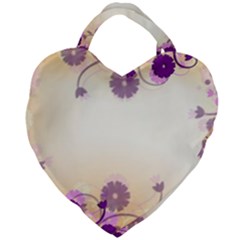 Background Floral Background Giant Heart Shaped Tote