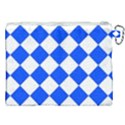 Blue White Diamonds Seamless Canvas Cosmetic Bag (XXL) View2