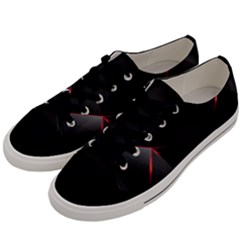 Black Light Dark Figures Men s Low Top Canvas Sneakers by Sapixe