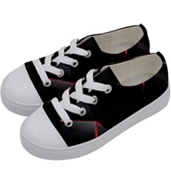 Black Light Dark Figures Kids  Low Top Canvas Sneakers