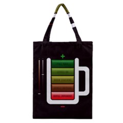 Black Energy Battery Life Classic Tote Bag by Sapixe