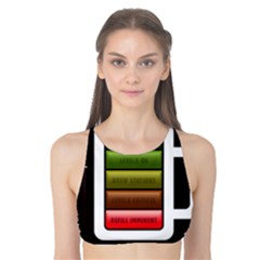 Black Energy Battery Life Tank Bikini Top by Sapixe