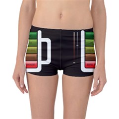 Black Energy Battery Life Reversible Boyleg Bikini Bottoms by Sapixe