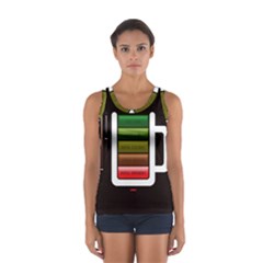 Black Energy Battery Life Sport Tank Top  by Sapixe