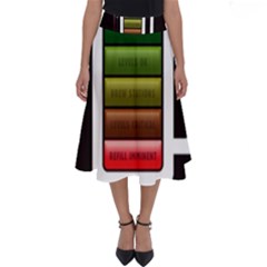 Black Energy Battery Life Perfect Length Midi Skirt