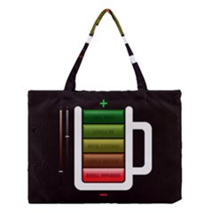 Black Energy Battery Life Medium Tote Bag by Sapixe