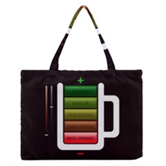 Black Energy Battery Life Zipper Medium Tote Bag by Sapixe