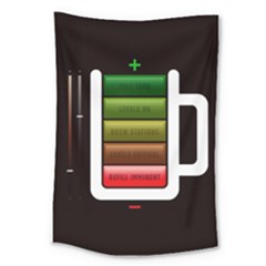 Black Energy Battery Life Large Tapestry by Sapixe