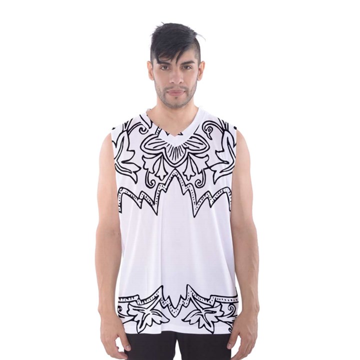 Bouquet Flower Decoration Pattern Men s Basketball Tank Top