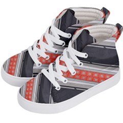 Bed Linen Microfibre Pattern Kid s Hi-top Skate Sneakers