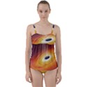 Black Hole Twist Front Tankini Set View1