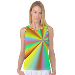 Burst Radial Shine Sunburst Sun Women s Basketball Tank Top by Sapixe