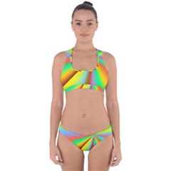 Burst Radial Shine Sunburst Sun Cross Back Hipster Bikini Set by Sapixe