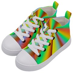 Burst Radial Shine Sunburst Sun Kid s Mid-top Canvas Sneakers