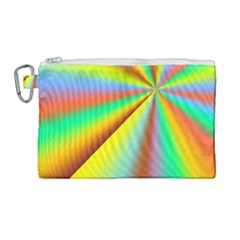 Burst Radial Shine Sunburst Sun Canvas Cosmetic Bag (large)