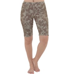 Camouflage Tarn Texture Pattern Cropped Leggings  by Sapixe