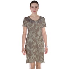 Camouflage Tarn Texture Pattern Short Sleeve Nightdress by Sapixe