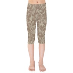 Camouflage Tarn Texture Pattern Kids  Capri Leggings  by Sapixe