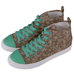 Camouflage Tarn Texture Pattern Women s Mid-top Canvas Sneakers by Sapixe