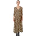 Camouflage Tarn Texture Pattern Button Up Boho Maxi Dress View1