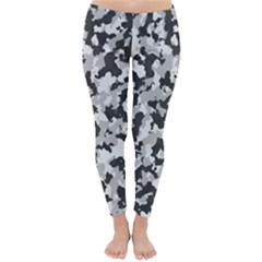 Camouflage Tarn Texture Pattern Classic Winter Leggings by Sapixe