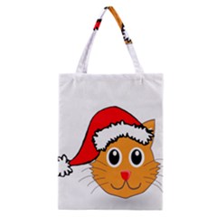 Cat Christmas Cartoon Clip Art Classic Tote Bag by Sapixe