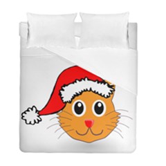 Cat Christmas Cartoon Clip Art Duvet Cover Double Side (full/ Double Size) by Sapixe