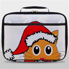 Cat Christmas Cartoon Clip Art Full Print Lunch Bag by Sapixe