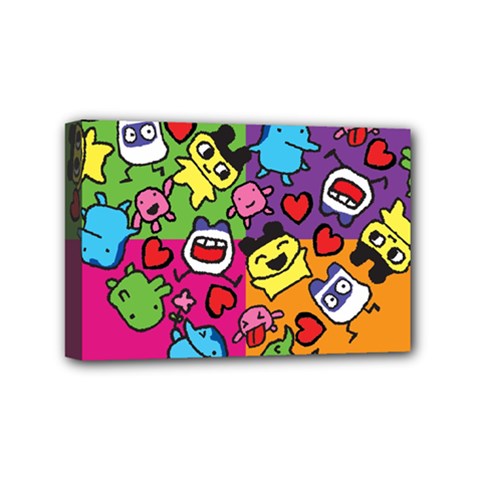 Cartoon Pattern Mini Canvas 6  X 4  by Sapixe