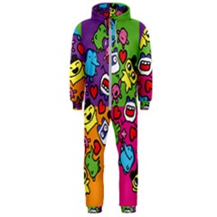 Cartoon Pattern Hooded Jumpsuit (men)  by Sapixe