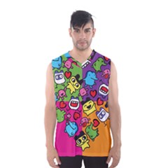 Cartoon Pattern Men s Basketball Tank Top by Sapixe