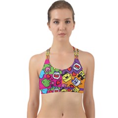 Cartoon Pattern Back Web Sports Bra