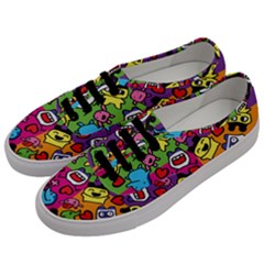 Cartoon Pattern Men s Classic Low Top Sneakers