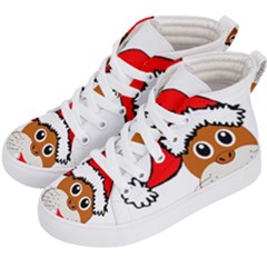 Child Of Artemis Christmas Animal Clipart Kid s Hi-top Skate Sneakers by Sapixe