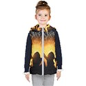 Celebration Night Sky With Fireworks In Various Colors Kid s Hooded Puffer Vest View1