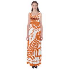 Chinese Zodiac Dog Empire Waist Maxi Dress by Sapixe