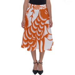 Chinese Zodiac Dog Perfect Length Midi Skirt by Sapixe