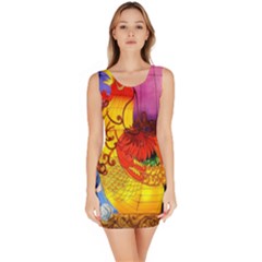 Chinese Zodiac Signs Bodycon Dress by Sapixe