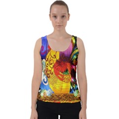 Chinese Zodiac Signs Velvet Tank Top by Sapixe