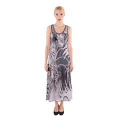 Chinese Dragon Tattoo Sleeveless Maxi Dress by Sapixe