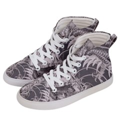 Chinese Dragon Tattoo Women s Hi-top Skate Sneakers by Sapixe