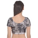 Chinese Dragon Tattoo Velvet Short Sleeve Crop Top  View2